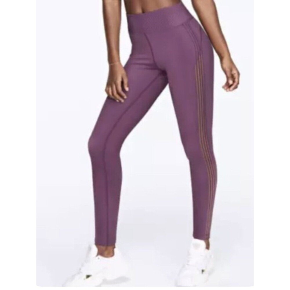 Victoria's Secret Pink ribbed mesh plum leggings 2020 release size medium